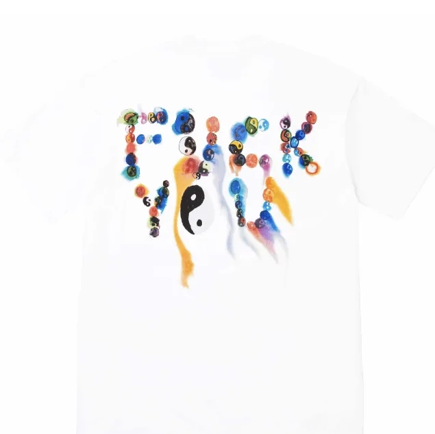 TEE White XL Printed 23FW Chi YANG L and M Yin Yang Black YIN Tai S 0505